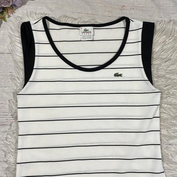 Lacoste Sport Vintage Y2K Striped Tennis Active Mini Dress - Picture 8 of 11